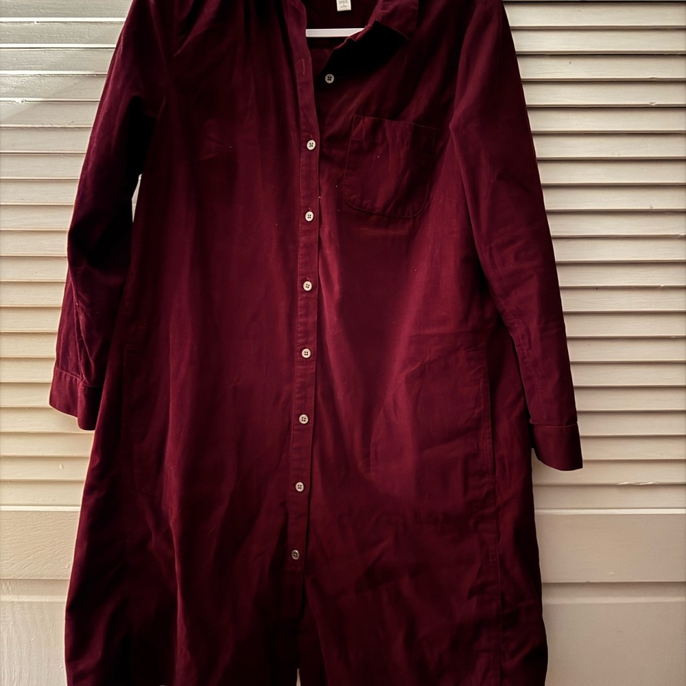 JJill Corduroy shirt dress